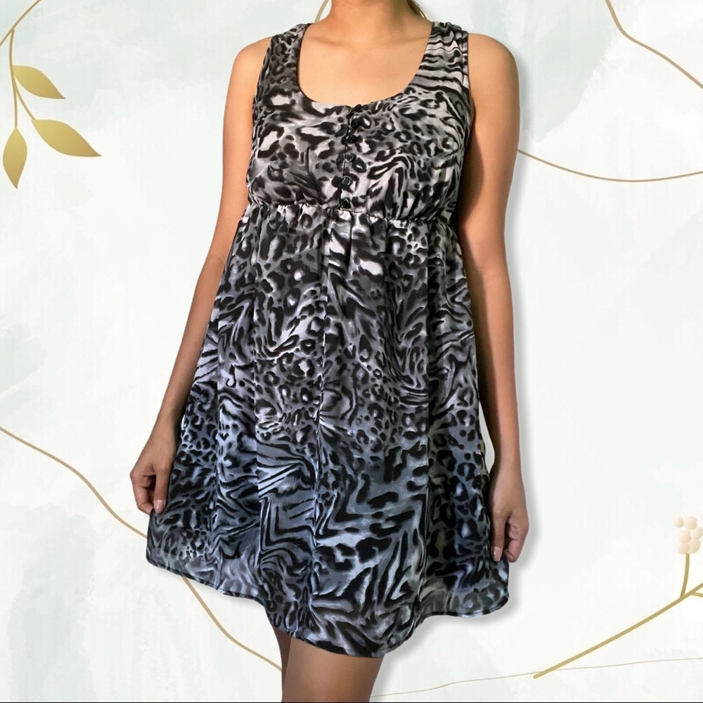 No Boundaries Leopard Babydoll Dress